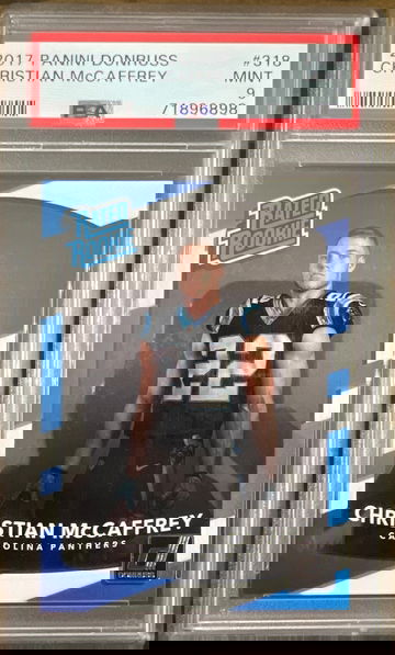 2017 Panini Donruss Christian McCaffrey #318 PSA 9