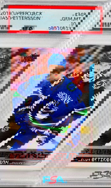 2018 Upper Deck Elias Pettersson Young Guns Rookie RC PSA 10 Gem Mint