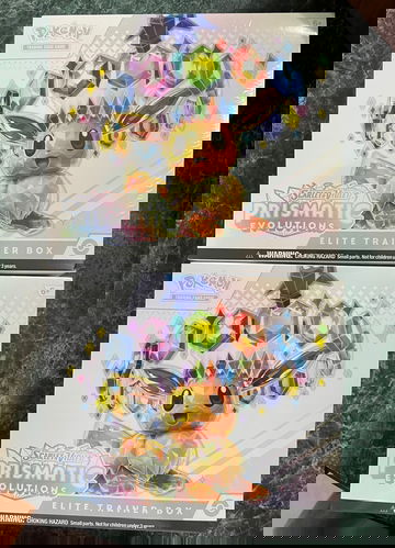 Sealed Pokémon TCG Prismatic Evolutions Elite Trainer Box ETB Scarlet Violet Lot of 2