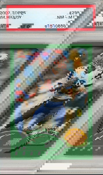 2002 TOPPS TOM BRADY #295 NEW ENGLAND PATRIOTS PSA 8 NM-MT