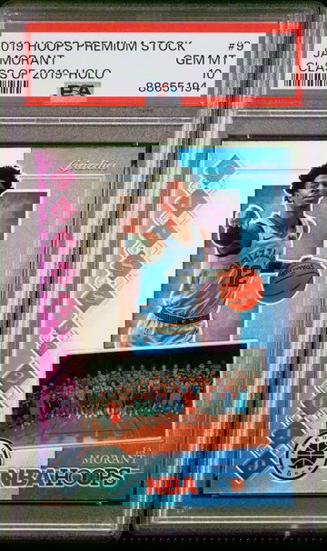 2019 Ja Morant NBA Hoops Premium Stock Class of 2019 Silver Holo Prizm 9 Rookie RC PSA 10 Gem Mint