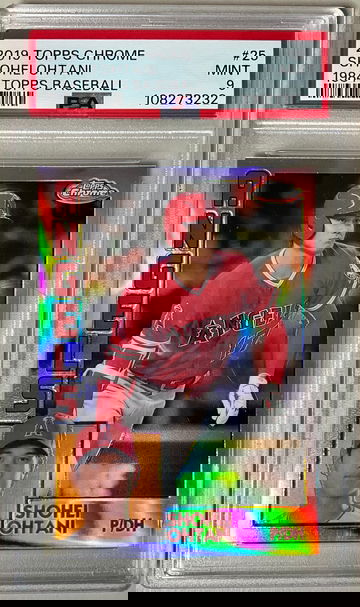 2019 TOPPS CHROME #25 SHOHEI OHTANI 1984 TOPPS BASEBALL MINT