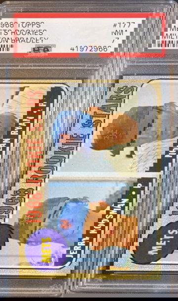 1968 NOLAN RYAN JERRY KOOSMAN METS ROOKIES TOPPS MILTON BRADLEY MILTON BRADLEY PSA 7