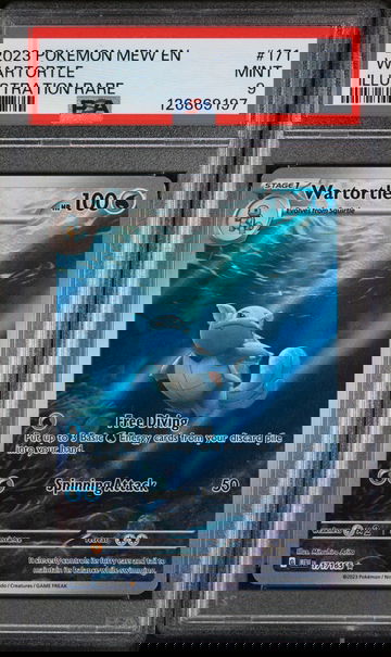 2023 Pokemon Scarlet and Violet 151 Illustration Rare Wartortle #171 PSA 9