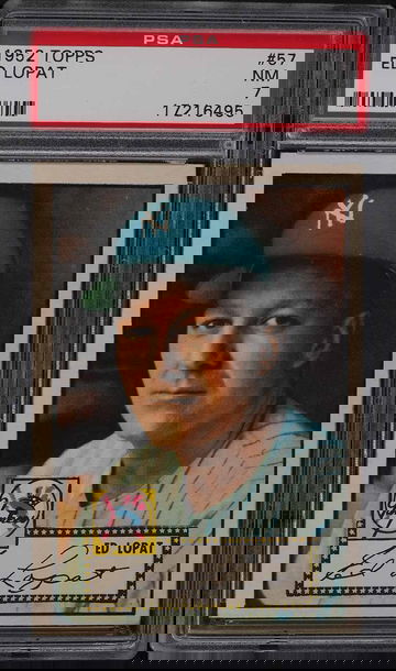 1952 Topps Baseball Ed Lopat #57 PSA 7