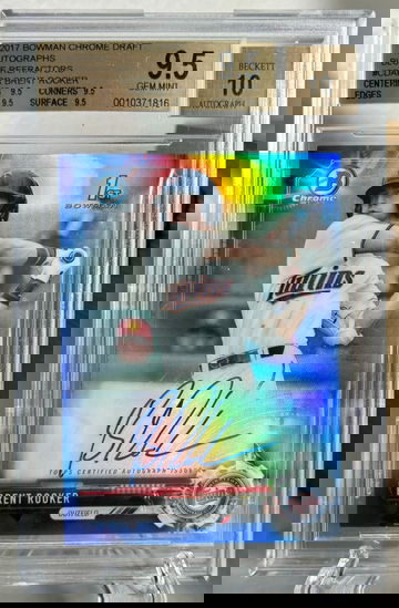 2017 Bowman Brent Rooker Blue Refractor Auto BGS 9.5/10