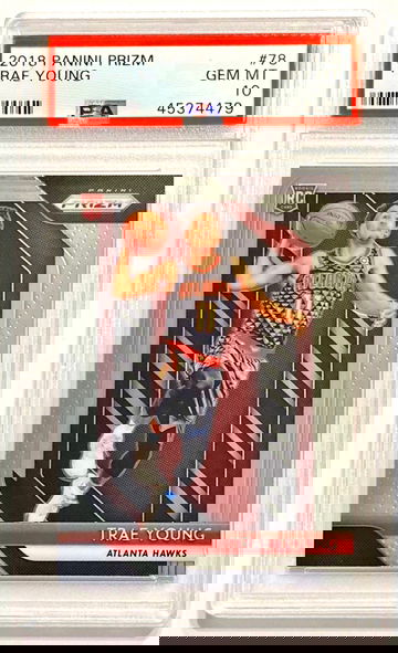 2018-19 Panini Prizm Trae Young #78 Rookie PSA 10