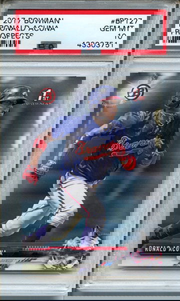 2017 Bowman Ronald Acuna #BP127 PSA Gem Mint 10