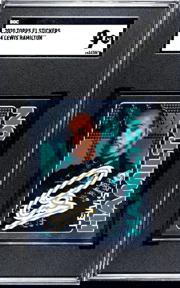 2020 Topps Formula 1 Sticker Lewis Hamilton #4 SGC 9