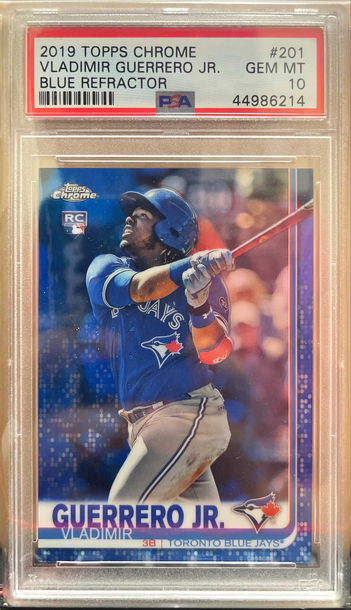 2019 Topps Chrome Blue Refractor VLADIMIR GUERRERO JR rookie card rc /150