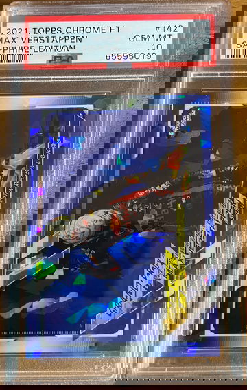 2021 TOPPS CHROME F1 SAPPHIRE MAX VERSTAPPEN #142 PSA 10 GEM MINT