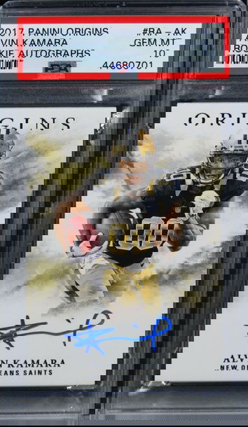 2017 Panini Origins Rookie Autographs Alvin Kamara ROOKIE #RA-AK PSA 10 GEM MINT