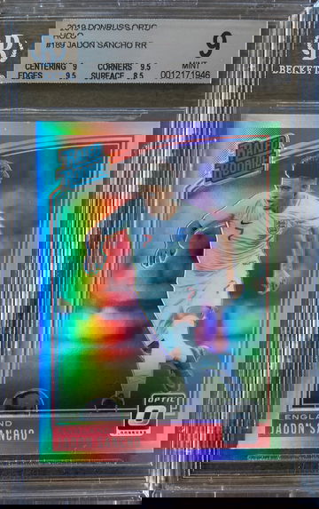 2019 Jadon Sancho optic holo ROOKIE BGS 9