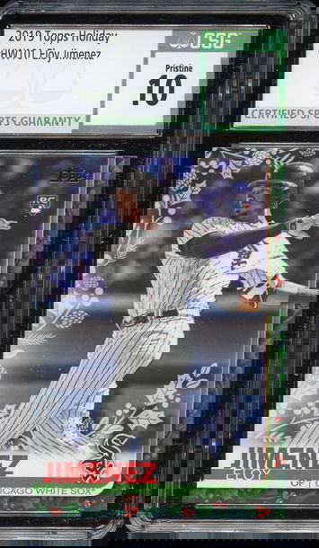 2019 Topps Holiday ELOY JIMENEZ #HW101 CSG PRISTINE 10