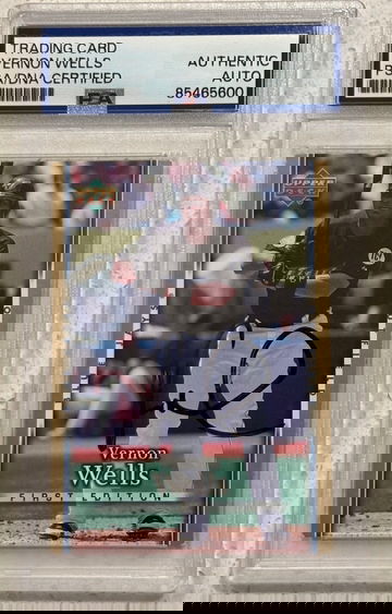 2007 Upper Deck First Edition #163 Vernon Wells Signed PSA/DNA Authentic Auto Toronto Blue Jays