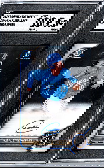 2022 Bowman Chrome Draft CDA-CW Cayden Wallace Autographed