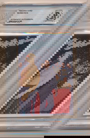 1988 Wonderama NWA #142 The Barbarian RC Signed Autograph Beckett Wrestling