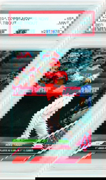 2024 Topps Now #55 Mike Trout Red PSA 9 MINT!