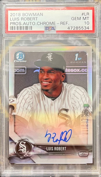 2018 Bowman Refractor Luis Robert Auto PSA 10 /499