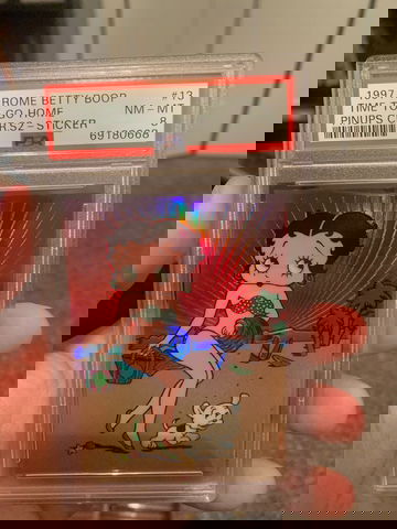 1997 Krome Betty Boop Time to go home Sticker #13 PSA 8 