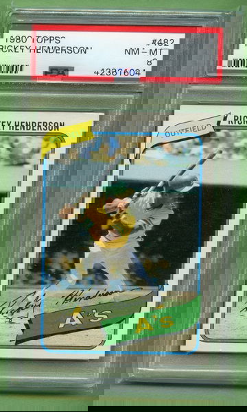 RICKEY HENDERSON 1980 TOPPS PSA 8