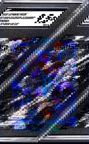 2024-25 Panini Prizm #22 Shai Gilgeous-Alexander Fireworks Blue Ice Prizm /125 SGC 9.5