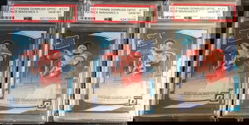 Patrick Mahomes 2017 optic psa 10 lot of 3