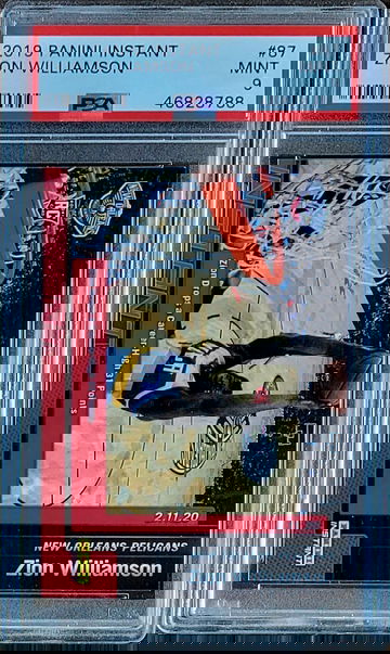 2019 SP /712 ZION WILLIAMSON Panini Instant PSA 9 POP 21 Rookie RC #87