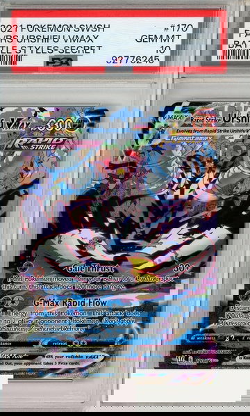 2021 POKEMON SWSH BATTLE STYLES FA RS URSHIFU VMAX #170 SECRET PSA 10