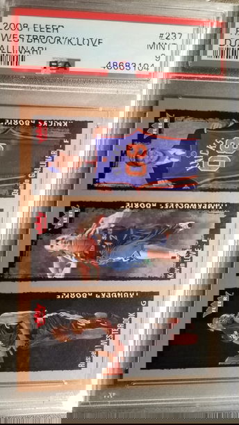 2008 Fleer #237 R. Westbrook/K. Love/D. Gallinari PSA 9