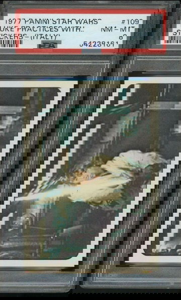 LUKE SKYWALKER PSA 8 1977 Panini Star Wars Stickers #109