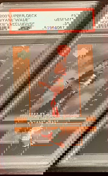 2003 Upper Deck Dwyane Wade Rookie Exclusives #5 PSA 10