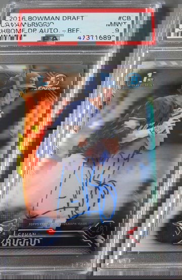 Cavan Biggio 2016 Bowman Draft Chrome Auto Refractor #/499 PSA 9