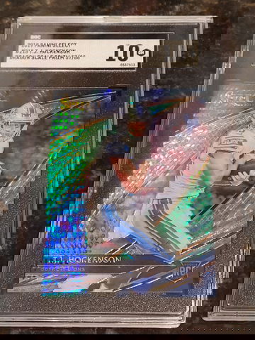 2019 TJ Hockenson Select Field Level Dragon Scale PRIZM #/88 (SGC 10)