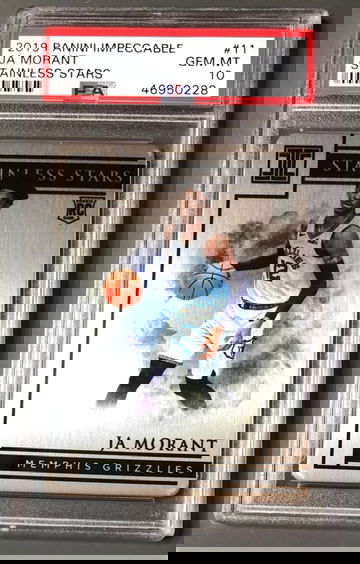 2019-20 Panini Impeccable JA Morant Stainless Stars Silver /99 PSA 10