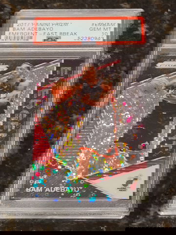 2017 Bam Adebayo Prizm Emergent Fast Break HOLOGRAM PSA 10