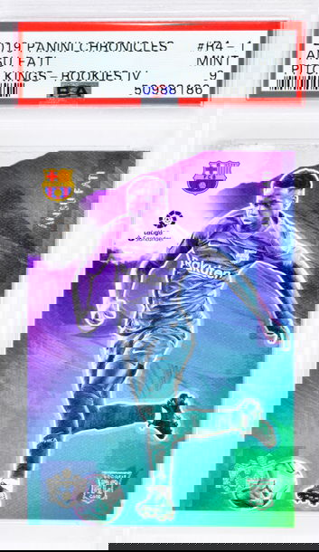 2019 Ansu Fati Panini Chronicles Pitch Kings Rookies IV #R4-1 PSA 9