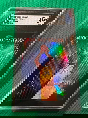 1999 topps chrome all stars refractor Shaquille o Neal super tough pull sgc 9