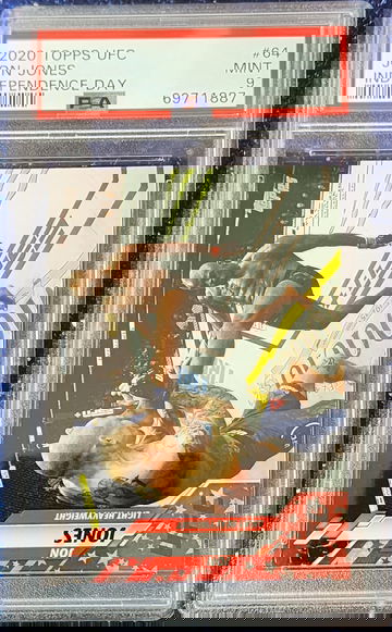 2020 Topps Jon Jones Independence Day PSA Mint 9