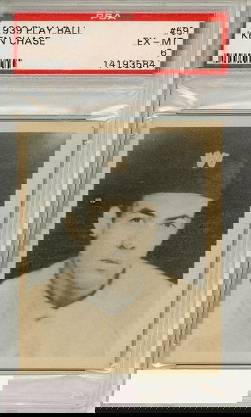 1939 PLAY BALL KEN CHASE #59 PSA 6 EX-MT