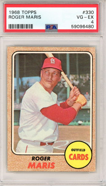 1968 TOPPS ROGER MARIS PSA 4