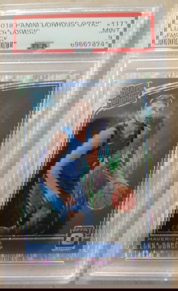 Luka Doncic RC⚡️2018-19 Donruss Optic Shock #177 PSA 9 MINT 🔥 DALLAS MAVERICKS 📈#177 