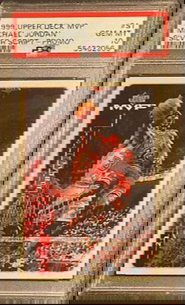 1999 Upper Deck UD MVP Silver Script Promo S1 Michael Jordan Chicago Bulls PSA 10 Gem Mint 