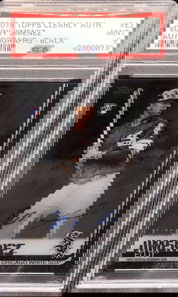 Eloy Jimenez 2019 Clearly Authentic Black Auto /75 PSA 9