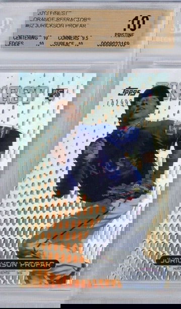 Jurickson Profar RC Finest Orange Refractor BGS 10 PRISTINE /99