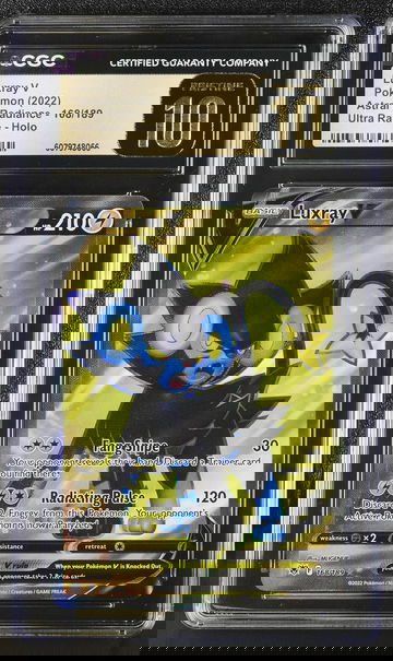 2022 Pokémon Astral Radiance Ultra Rare Luxray #168/189 V Holo CGC Pristine 10