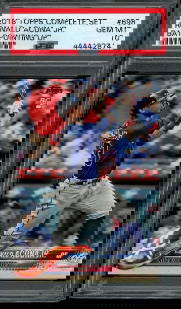 2018 Topps Complete Set #698 Ronald Acuna Jr. PSA 10 GEM MINT