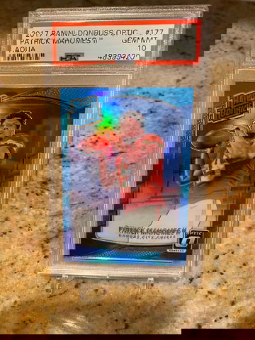 Patrick Mahomes Rc Aqua /299 psa 10