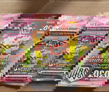 2020 nfl mosaic hanger box and 2 cello packs