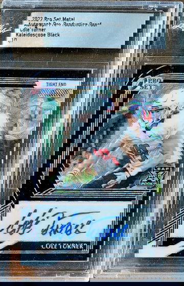 2022 1/1 COLE TURNER Leaf Pro Set Metal Proof BLACK KALEIDOSCOPE Auto Rookie